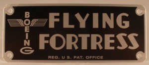 B-17 instrument panel placard
